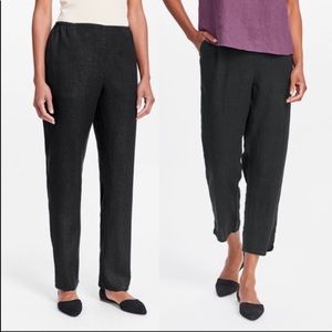 Flax linen pocket pant black large